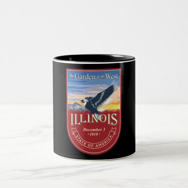Illinois Zwei-Tone-Kaffee-Tasse Zweifarbige Tasse (Mittel)