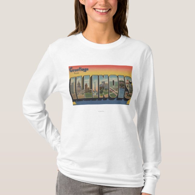 IllinoisLarge Buchstabe ScenesIllinois 2 T-Shirt (Vorderseite)
