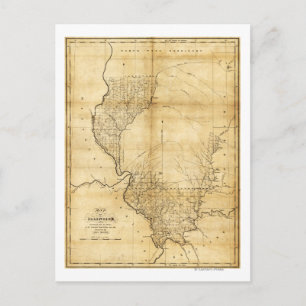 IllinoisPanoramakarteIllinois Postkarte
