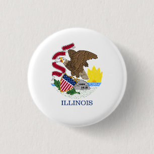 Illinoistische Flagge, Flagge Illinois Button