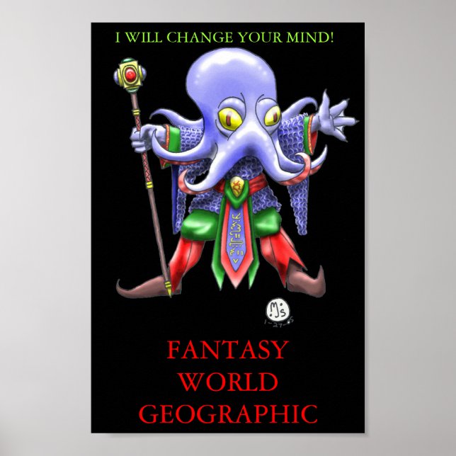 ILLITHIDMON CHIBI MIND FLAYER FANTASY WORLGEO POSTER (Vorne)