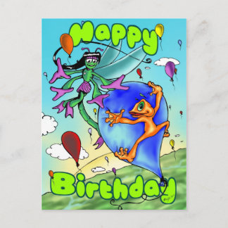 Illow & - Happy Birthday Postcard Postkarte