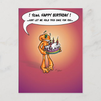Illow Orange - Happy Birthday Postcard Postkarte