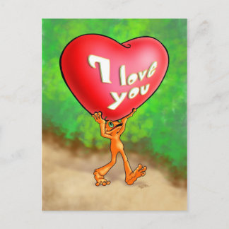 Illow Orange - I Liebe you - Postcard Postkarte