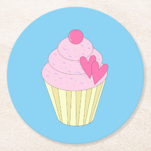 Illsima Blue Runder Pappuntersetzer