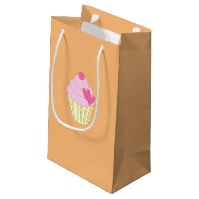 Illsima Design Orange Kleine Geschenktüte (Rückseite Schrägansicht)