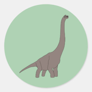 Illsima Dinosaur Green Runder Aufkleber