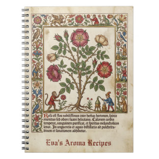 Illuminated Apothecary Medieval Rose Notizblock