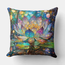 Illuminated Blooming Lotus Flower