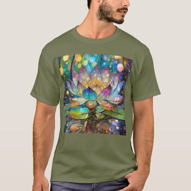 Illuminated Blooming Lotus Flower T-Shirt (Vorderseite)
