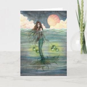 "Illuminated Sea" Meerjungfrau Grußkarte Karte