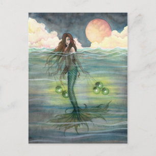 "Illuminated Sea" Meerjungfrau Postkarte