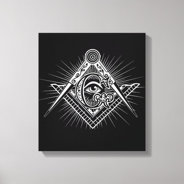 Illuminati Alle sehen Auge Freemason Symbol Leinwanddruck (Vorderseite)