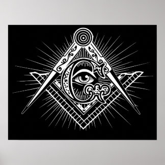 Illuminati Alle sehen Auge Freemason Symbol Poster