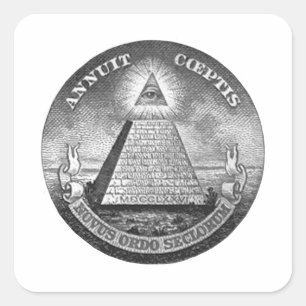 Illuminati alle sehen Auge Quadratischer Aufkleber
