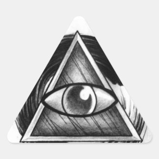 Illuminati-Aufkleber Dreieckiger Aufkleber