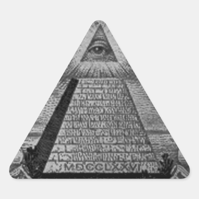Illuminati-Aufkleber Dreieckiger Aufkleber (Vorderseite)