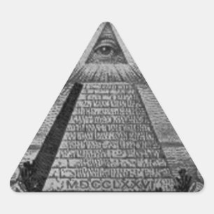 Illuminati-Aufkleber Dreieckiger Aufkleber
