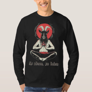 Illuminati Baphomet Satanic Occult Heiliger Satani T-Shirt