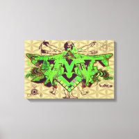 ILLUMINATI DMT GRAFFITI LEINWAND BLUME DES LEBENS