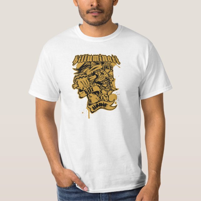Illuminati Hipster Killuminati Augen-Pyramide T-Shirt (Vorderseite)