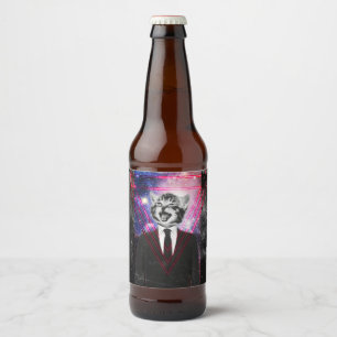 Illuminati Katze Bierflaschenetikett