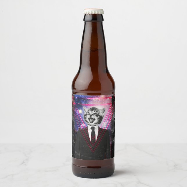 Illuminati-Katze Bierflaschenetikett (Vorderseite)