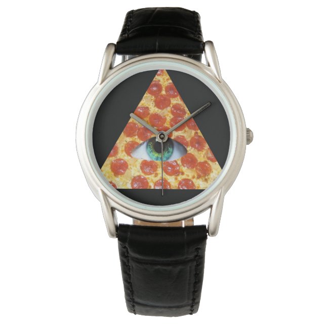 Illuminati Pizza Armbanduhr (Vorderseite)
