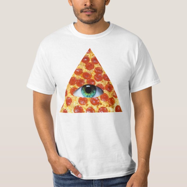 Illuminati Pizza T-Shirt (Vorderseite)
