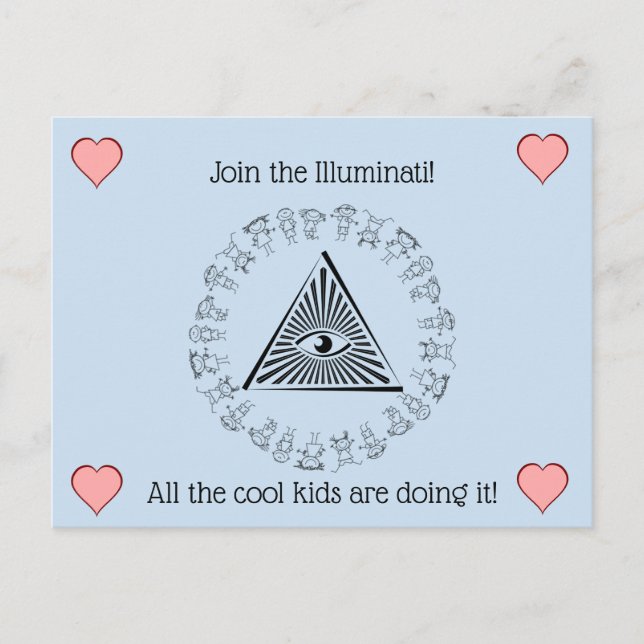 Illuminati Postkarte (Vorderseite)