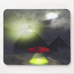 Illuminati Pyramid und UFO Mousepad
