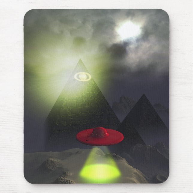 Illuminati Pyramid und UFO Mousepad (Vorne)