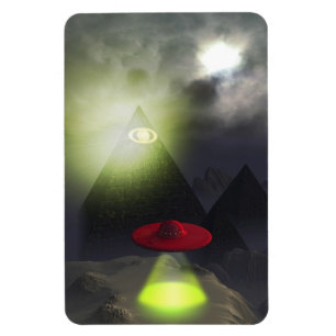Illuminati Pyramid und UFO Premium Flexi Magnet