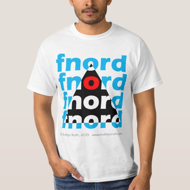 Illuminati Pyramide - großes weißes Fnord T-Shirt (Vorderseite)