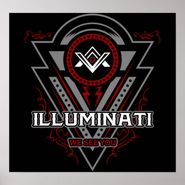 Illuminati sehen wir alle Augen Poster (Vorne)