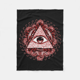 Illuminati Symbol-Fleece-Decke Fleecedecke