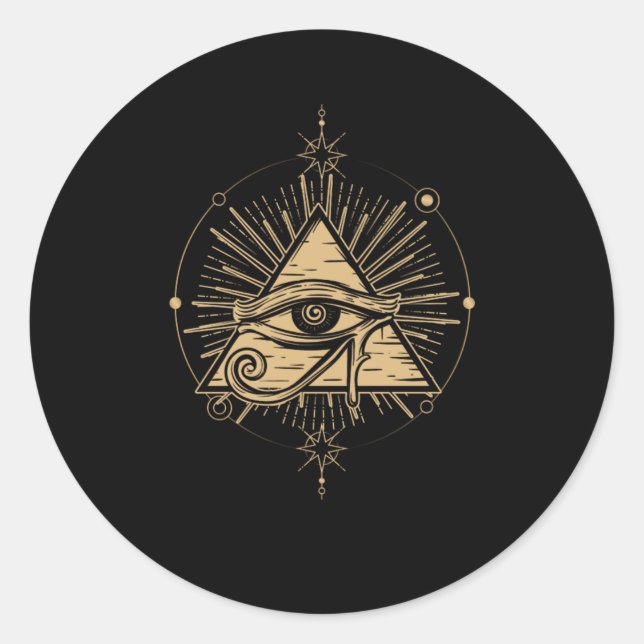 Illuminati Symbol Masonic Triangle Verschwörung Pl Runder Aufkleber (Vorderseite)