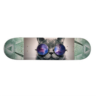 illuminati und Galaxiekatzen-Skateboardplattform Skateboard