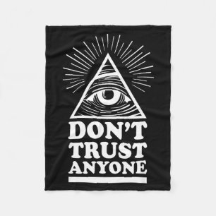 Illuminati Vertrauen Niemandem Auge der Vorsehung Fleecedecke