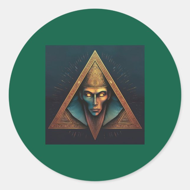 Illuminati Wall Wappen Runder Aufkleber (Vorderseite)