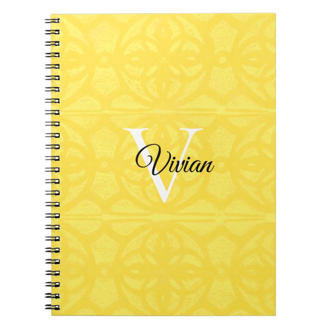 Illuminating Yellow Spiral Foto Notebook Notizblock (Vorderseite)
