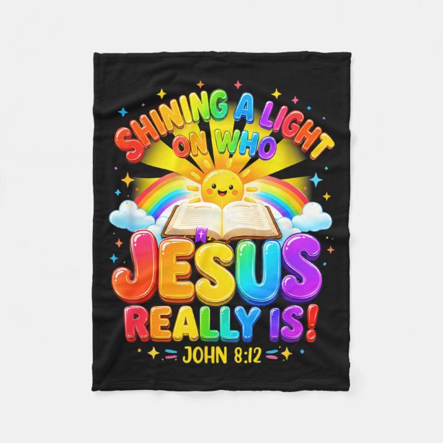 Illuminationsstation wirft ein Licht auf Jesus Fleecedecke (Vorderseite)