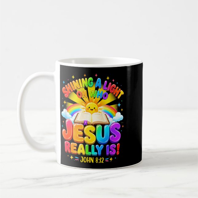 Illuminationsstation wirft ein Licht auf Jesus Kaffeetasse (Links)