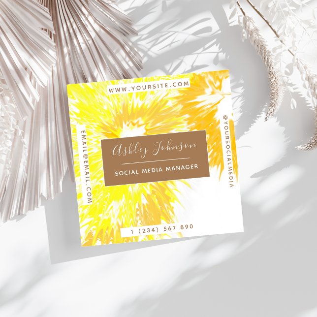 Illuminieren der modernen Gefärbte Krawatte farben Quadratische Visitenkarte (Von Creator hochgeladen)