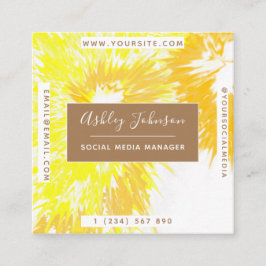 Illuminieren der modernen Gefärbte Krawatte farben Quadratische Visitenkarte