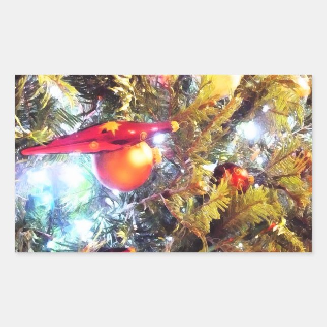 Illuminierende Ornamente Rechteckiger Aufkleber (Vorderseite)