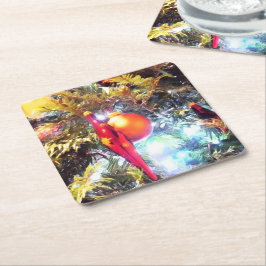 Illuminierende Ornamente Rechteckiger Pappuntersetzer