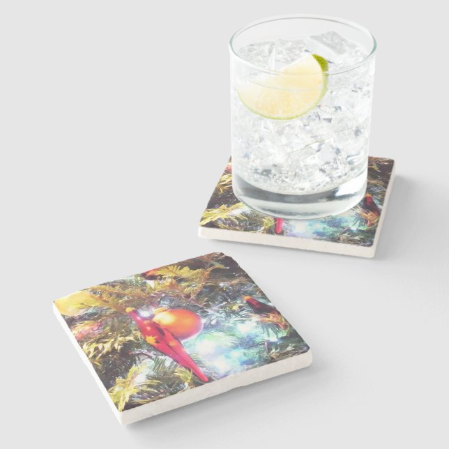 Illuminierende Ornamente Steinuntersetzer (Seitenansicht)