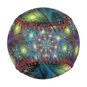 Illuminierte Abstrakte Shiny Aquamarines Lila Frak Baseball