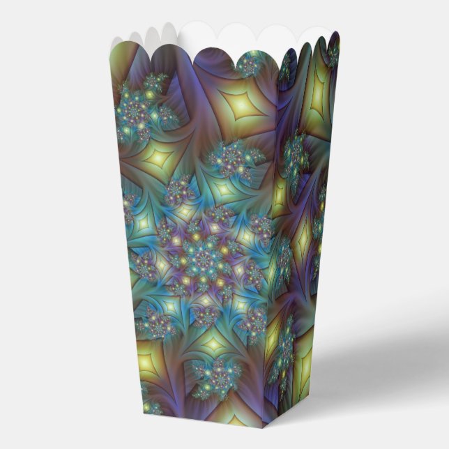 Illuminierte Abstrakte Shiny Aquamarines Lila Frak Geschenkschachtel (Vorderseite)